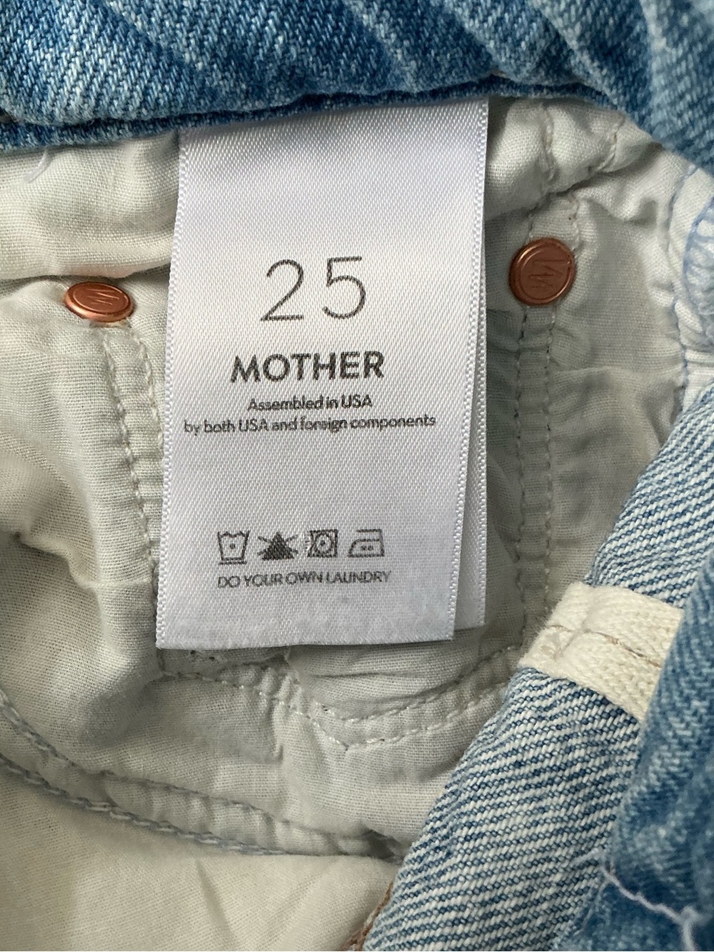 MOTHER SUPERIOR Jeans Half-Pipe Ankle This Is How I Roll Blue Size 25 - Picture 10 of 13